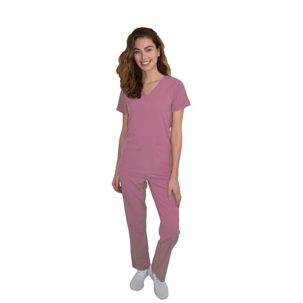 Green Town Scrubs for Women Scrub Set - V-Neck Top