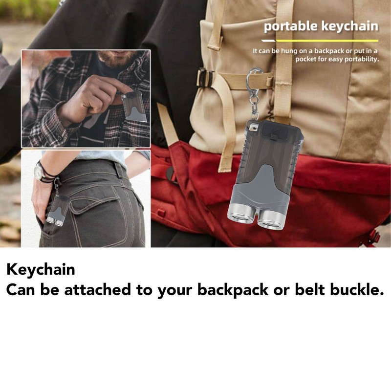 Mini Pocket Keychain Flash Light USB Portable Magnetic Mini Powerful