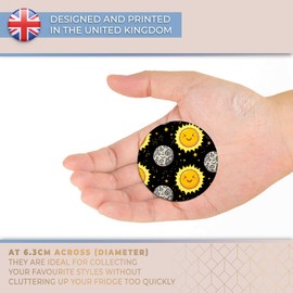 Destination Vinyl ltd Magnet for Refrigerator, Fridge - Cute Cartoon Sun and Moon for Office, Cabinet and Whiteboard, Magnetic Stickers, 3483