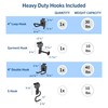 HandiSolutions Slatwall Hooks, Black, 8 Pack Heavy Duty Garage Slatwall