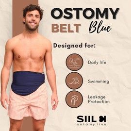 SIIL Ostomy Belt for Men & Women | FSA & FHA Approved | Premium Ostomy Bag Covers | Sports & Swimming | Colostomy Belts, Illeostomy Covers | Ostomy Wrap (Improved Zipper & Velcros) XS