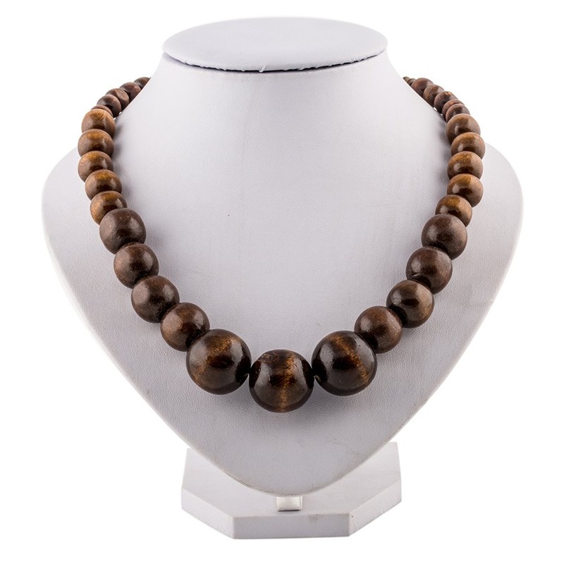 Statement Necklace Vintage Indian Womens Jewellery Chunky Bead Wood Beaded