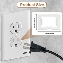 30 Pack Loose Outlet Plug Fix - Secure Plug Lock for Loose Wall Sockets, Fire-Safe Adhesive Insert Universal 110V Receptacle Stabilizer, Prevents Power Cutoffs & Falling Plugs