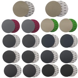 XUKZIMA 18 Pcs 125mm Sanding Discs, Wet and Dry Hook and Loop Round Sanding Pads 320 600 800 1000 1200 1500 2000 3000 4000 5000 Grit for Wood Metal Automotive Polishing