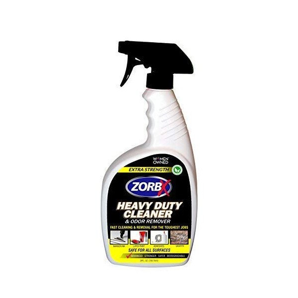 ZorbX Extra Strength Heavy Duty Cleaner and Odor Remover – Graffiti Remover - Black marker Remover - Paint and Adhesive Remover - (24 FL Oz)