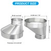PATIKIL 8" to 4" Eccentric Duct Reducer, 1Pcs Galvanized Iron