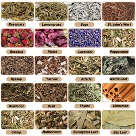 Witchcraft Supplies Herbs Kit - 20 Pcs Dried Herbs and Flowers for Witch Starter - Spell Herbs Jars for Wiccan Altar Supplies, Wicca Pagan Rituals, Magic Healing, Candle and Soap Making