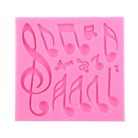 Delaman Musik Noten Silikonform Backform Musikliebhaber DIY Backen für Schokolade Fondant Torten Deko