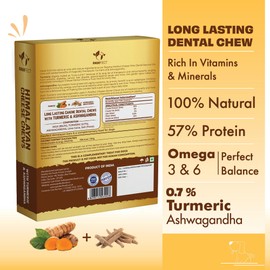 Himalayan Dog Chews - Turmeric Ashwagandha | Long Lasting | Cheese Dental Chews for Dogs | Promotes Immunity | Healthy Dog Treats for Medium Dogs (6.8oz, Pack of 3)