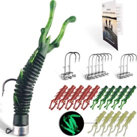 VMSIXVM Ned Rig Jig Heads Kit, 15 piezas/25 piezas de plástico suave para pesca de lubina
