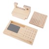 Wooden Nail Drill Stand Organizer with 81 Holes Drill Bits