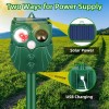 Unbranded Upgraded Solar Animal Repeller 2PCS: Ultrasonic – Birds, Cats,