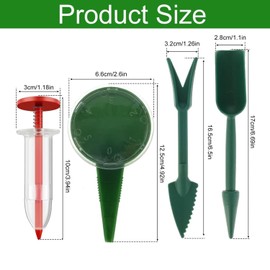 6 PCS Mini Seed Spreader, 2024 New Mini Sowing Seed Dispenser, Seed Planter Tool, Manual Seedlings Dibber and Widger Set, Small Seed Spreader with Seedlings Dibber Widger for Spreaders