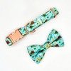 Dinosaur Dog Bow Tie Dog Collar Accessory, Detachable Bowtie, Adjustable