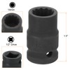 sourcing map 12-Point Impact Socket 1/2 Inch Drive 14mm Metric
