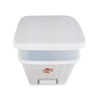 Stefanplast Pedalina Square Dustbin, White, 4.5 Litre