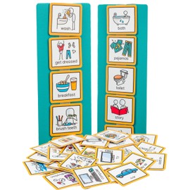Visual Schedule Routine Chart with pecs Cards to Support communiation for Children, Toddlers, Autism, ADHD, Downs Syndrome, Dementia. (Children)