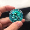 ACGZQY Memento Mori Coin - Novelty EDC Skull Token Medallions