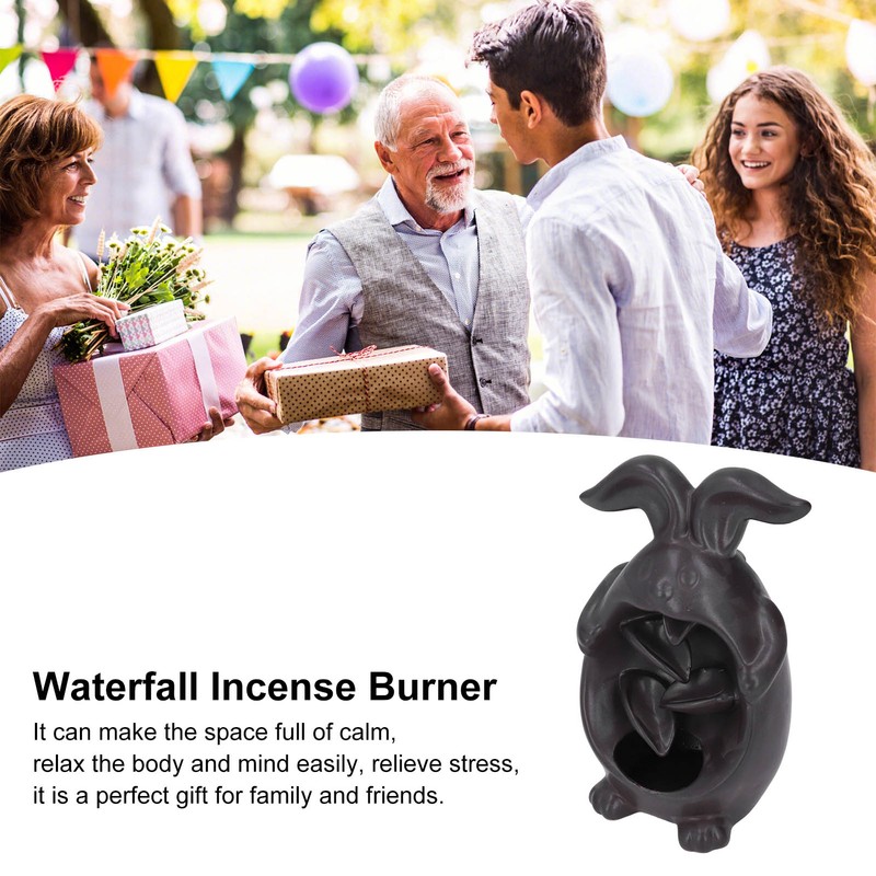 Incense Burner Bunny Shape Exquisite Beautiful Backflow Waterfall Aroma Burner
