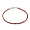 Materia #A57 925 Silver Beads Bracelet Men Women Leather Bracelet