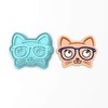 Cat with Glasses Cookie Cutter & Stamp