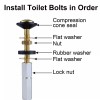 Hibbent Universal Toilet Tank to Bowl Gaskets with 3 Sets