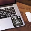 Retro Planet Vinyl Sticker; Pizza Punk Rock Logo Inspired Sticker