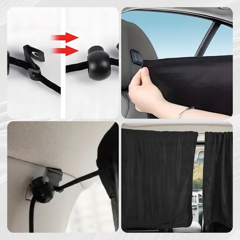 Car Curtains, Overnight Curtains, Set of 4, Perfect for Car