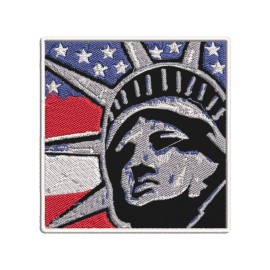 Superheroes Gear STATUE OF LIBERTY FLAG Iron On Patch New York City Patriotic Symbol