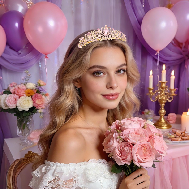 Jaciya Tiara Crowns for Women Princess Tiaras Multicolor Queen Crowns