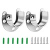 2 Pack Flange Rod Holder, Closet Rod Bracket End Supports