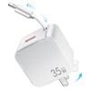 Retractable Wall Charger, 35W Fast USB Chargers Block with Cables