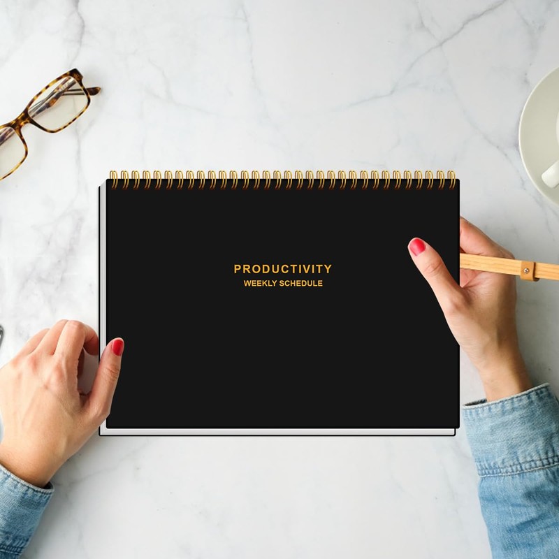 Weekly Productivity Planner - 8" x 11" Dashboard Desk Pad/Planner,