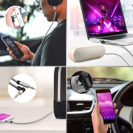 Aux Cord,4ft/1.2M 3.5mm Audio Cable Headphone Cable Male to Male Stereo Hi-Fi Sound Nylon Braided aux to aux 1/8 Cable for Car Home Stereos Speakers Tablets, Speakers