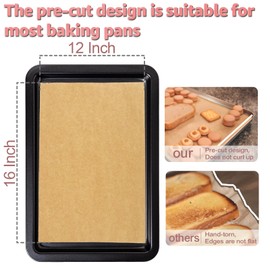 Parchment Paper Sheets, Unbleached Pre-Cut Baking Sheets, 200PCS 12x16 Inch Compostable and Eco-Friendly, Bulk Pack for Baking and Cooking