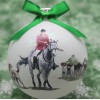 H047 Hand-made Christmas Ornament horse - fox hounds & hunter