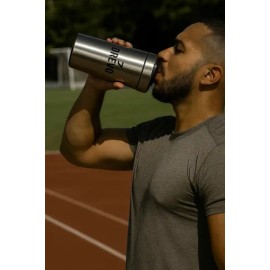 Termo 591 Ml Proteína Café 2 En 1 Pastillero Ultraresistente                                                                                          