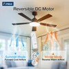 Amico 52 Inch Smart Ceiling Fans with Lights, Downrod Mount,