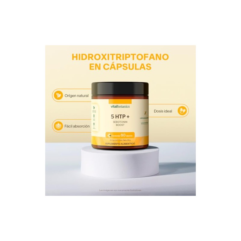 VITAL BOTANICS - 5-HTP Hidroxitriptofano de Semilla de Arroz -
