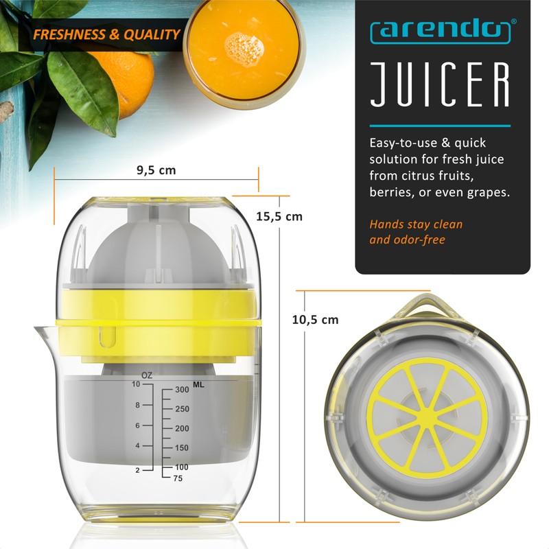 Arendo - Manual Juicer with 2 methods of use, 300