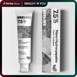 Ceelike Nano Hydroxyapatite Toothpaste | Repairs & Strengthens Enamel | Fluoride-Free & Fresh Mint | Enhances Natural Shine #dealsforyoudays:_2 pcs (affordable Pack)