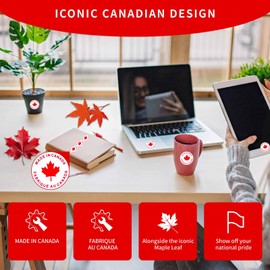 2000Pcs Made in Canada Stickers, 1in Maple Leaf Labels, FABRIQUE AU Canada Bulk Label Stickers, Durable Peel-and-Stick Decals for Party Favors Gift Packaging Product Labeling Canadian Pride (2 Rolls)