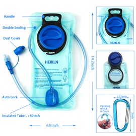 Hydration Bladder 2 Liter,Water Bladder for Hiking Backpack,Leak Proof Water Bladder Bag, BPA Free Military Water Storage Bladder, Hydration Pack for Bicycling Hiking Camping Hunting Running