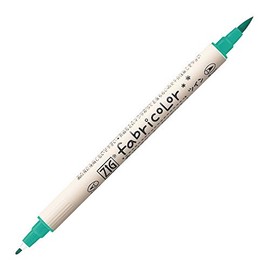 Kuretake TC-4000A-042 Fabric Pen ZIG Fabric Color Twin, Turquoise Green, 30 Colors