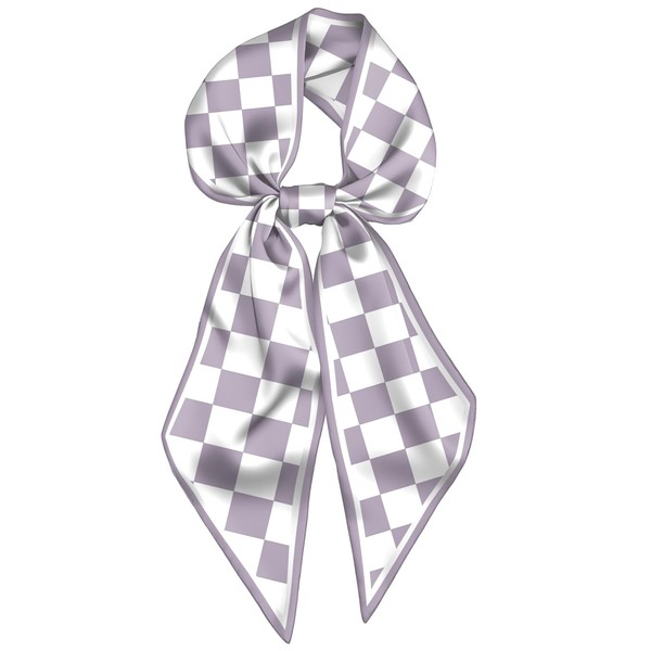 Deokke Head Hair Scarf Neck Silk Feeling Scarves Long Thin