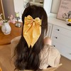 Hair Bows for Women ginger Clips Large Satin Ribbon Bow