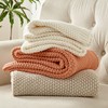 Joydeco Chunky Cable Knit Throw Blanket, Lightweight 100% Cotton Soft