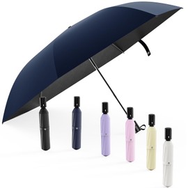 Parasol UV Protection 100% Light Blocking, Heat Shielding (2025 Coolest Umbrella, UV0, JIS Certified), Folding Umbrella, Protects Skin, Heat-Countermeasure, The Lightest in the Industry, Windproof