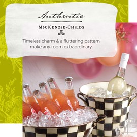 MacKenzie-Childs Courtly Check Wine Bottle Chiller, Decorative Champagne Holder with Handles