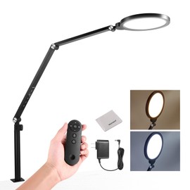 NEEWER Basics 18W 7" Desk Ring Light with Stand, Folding Arm, C Clamp, Full Screen LED Circle Ringlight for Video Conference Lighting Streaming Recording Makeup Phone Selfie Computer Laptop Zoom, R18